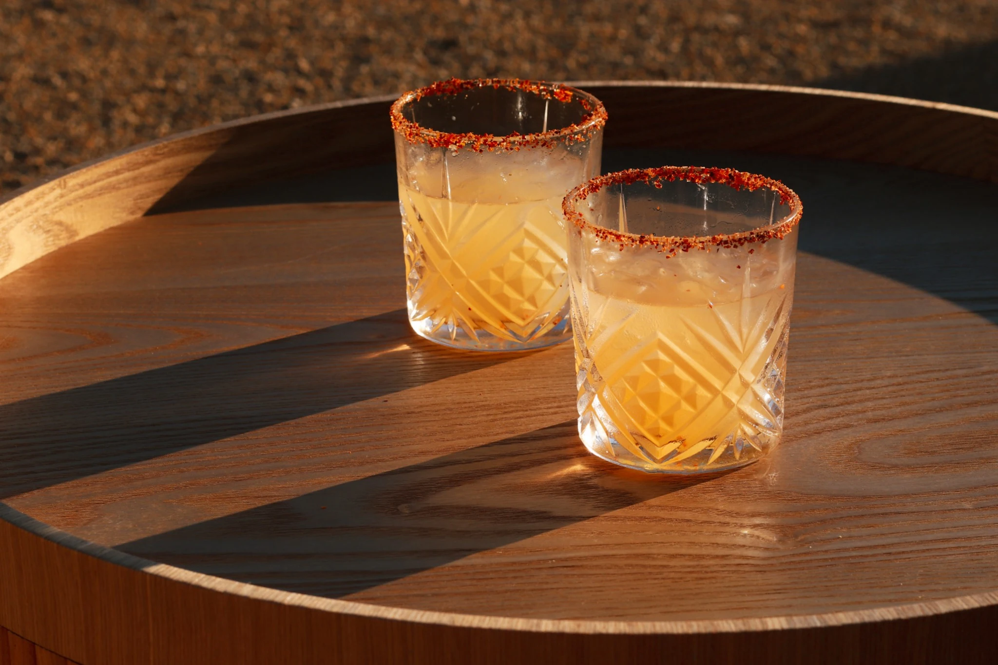 Two citrus cocktails